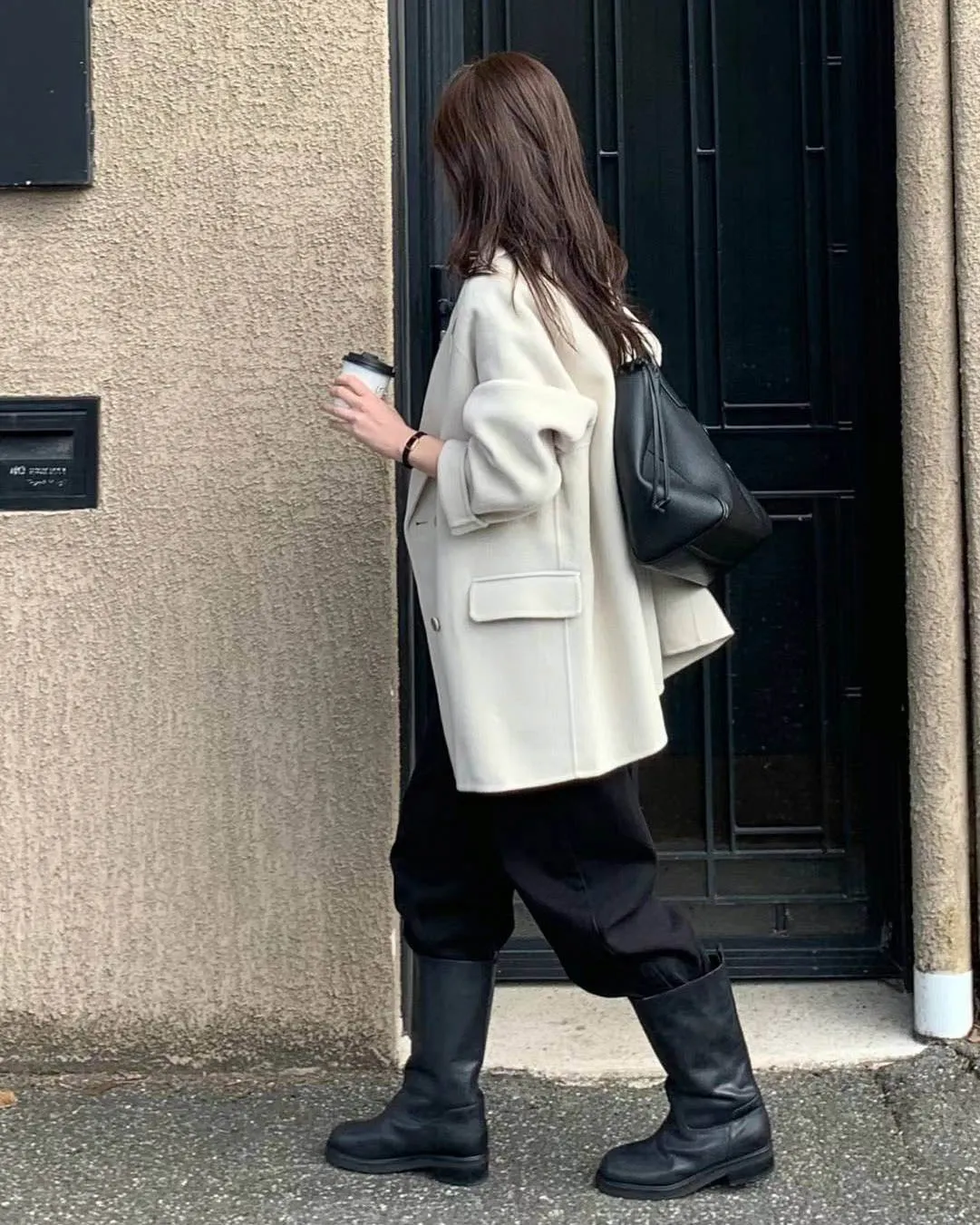 AIDA WOOL CASHMERE COAT IVORY