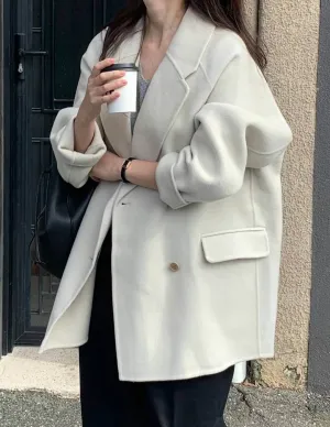 AIDA WOOL CASHMERE COAT IVORY