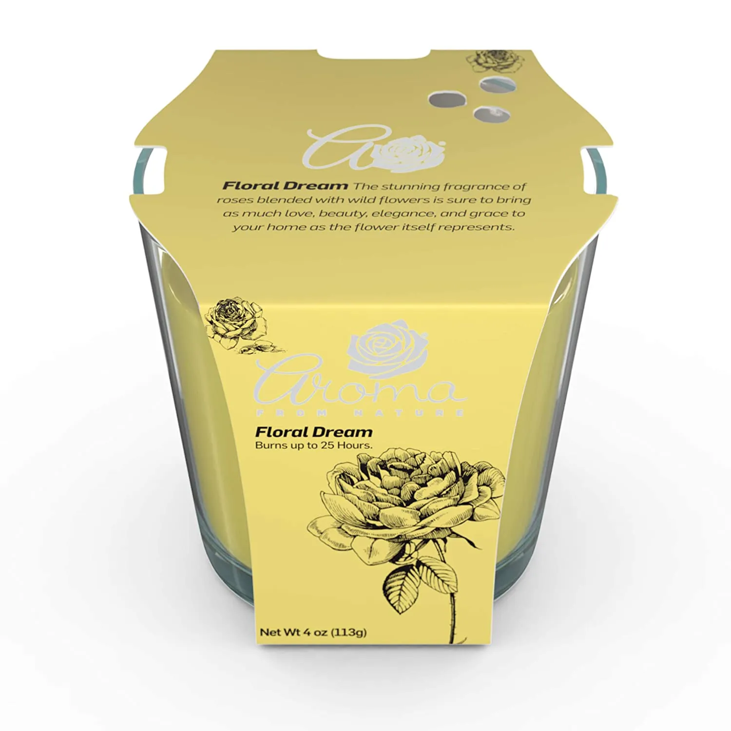 AIRECARE AROMA DOUBLE WICK CANDLE FLORAL DREAM 1CT - AADWCFD1CT