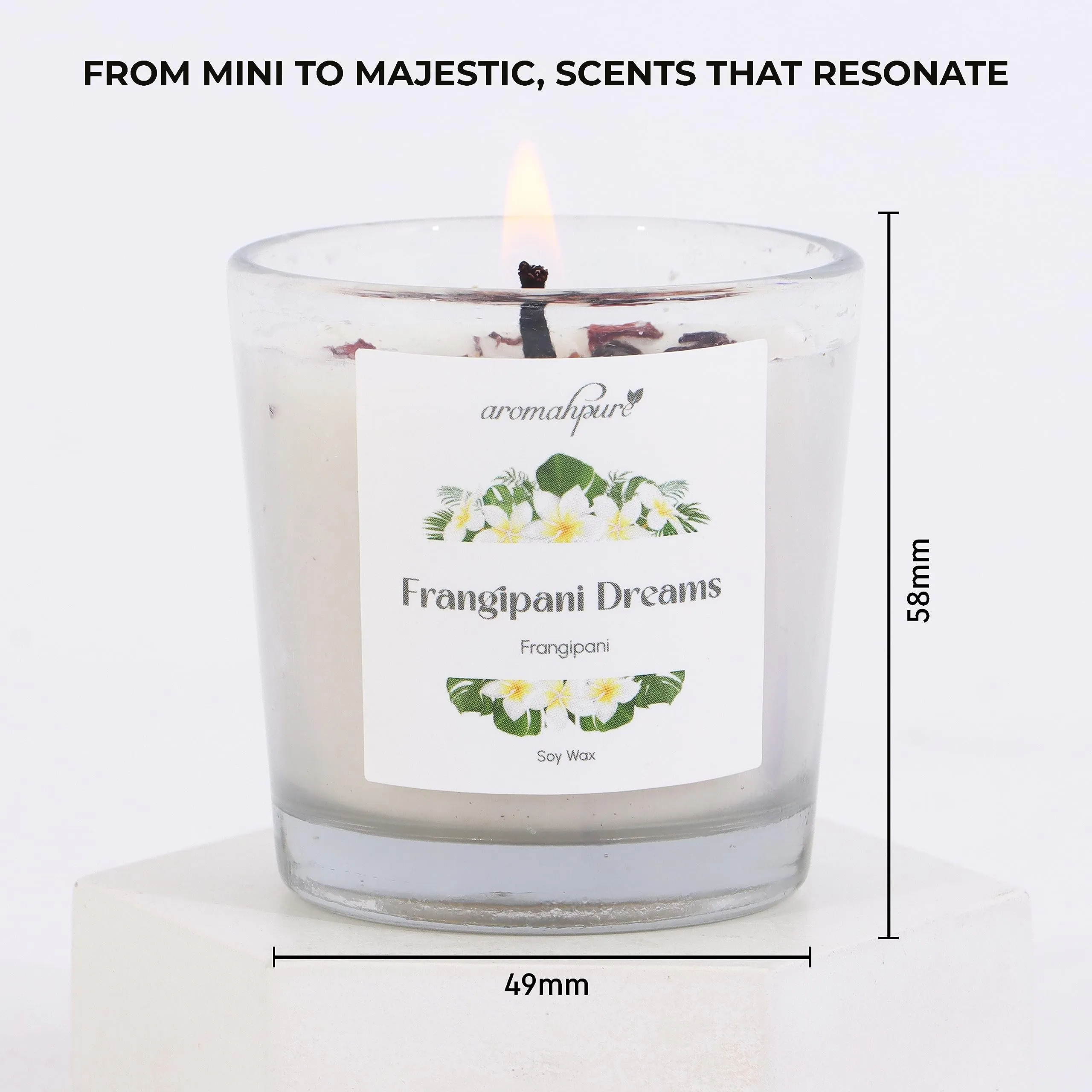 Aromahpure Scented Candle (120 Hours) | Strawberry, Frangipani, Lemongrass, Mint & Lemon Scented Candle | 100% Soy wax, Smokeless Candle | Pack of 8 | Long Lasting Aroma Candles| Scented Candles For Home Décor