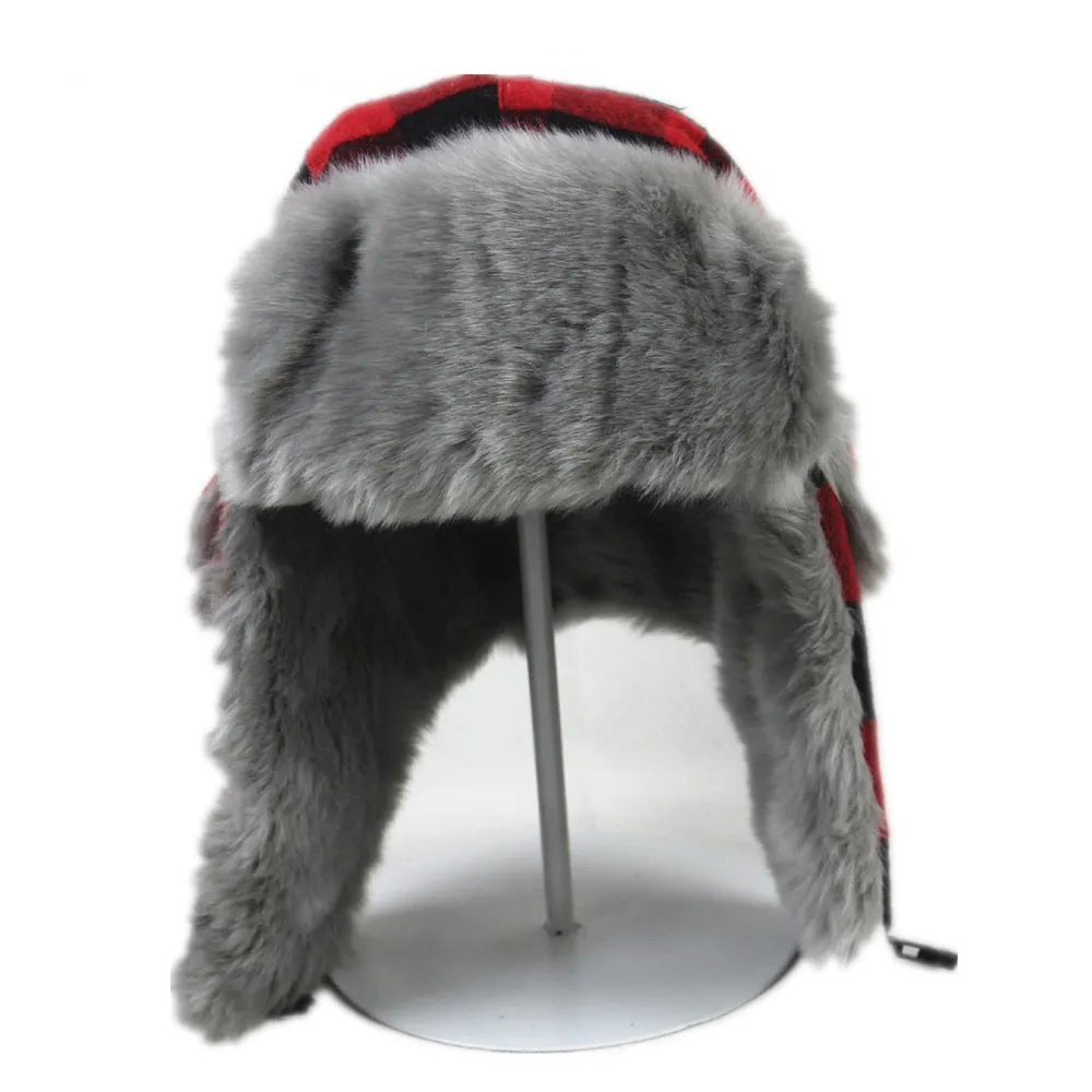 Ashore Shop Warm Lumber Style Winter Plaid with Fur Lining