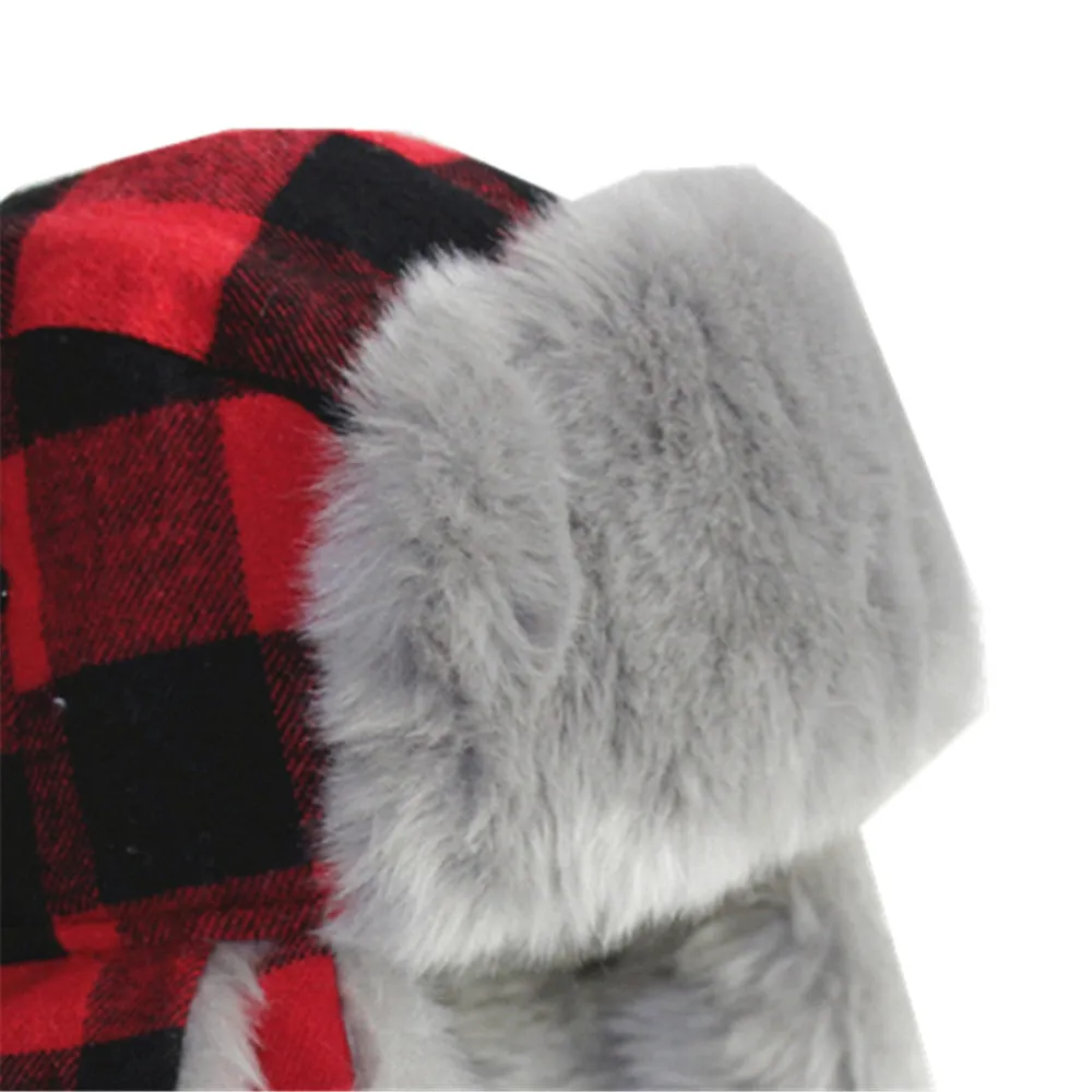 Ashore Shop Warm Lumber Style Winter Plaid with Fur Lining