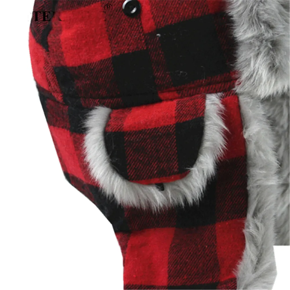Ashore Shop Warm Lumber Style Winter Plaid with Fur Lining