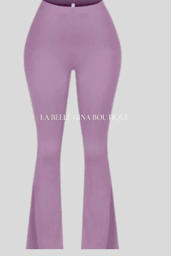 Ave long lengh-flare stretchy soft pants.