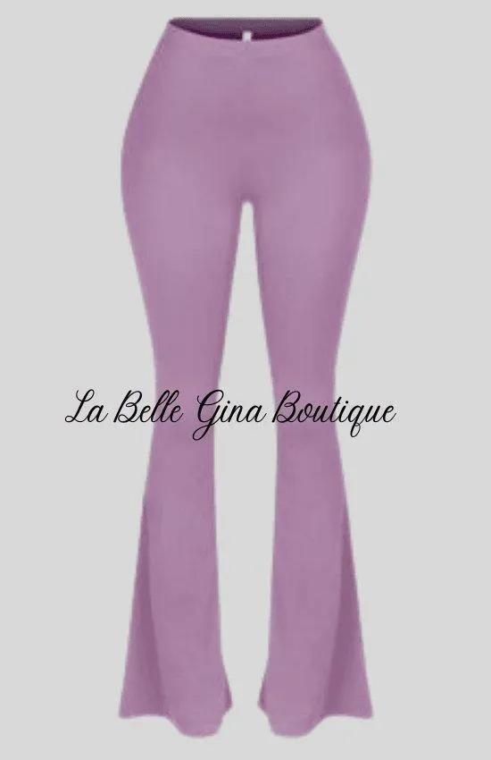 Ave long lengh-flare stretchy soft pants.