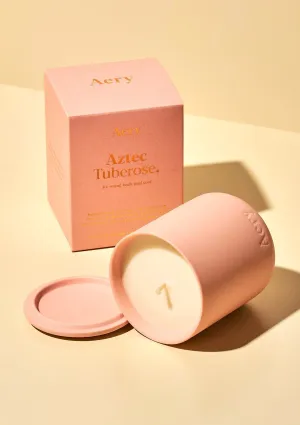 Aztec Tuberose Scented Candle - Peach Almond Milk and Tuberose