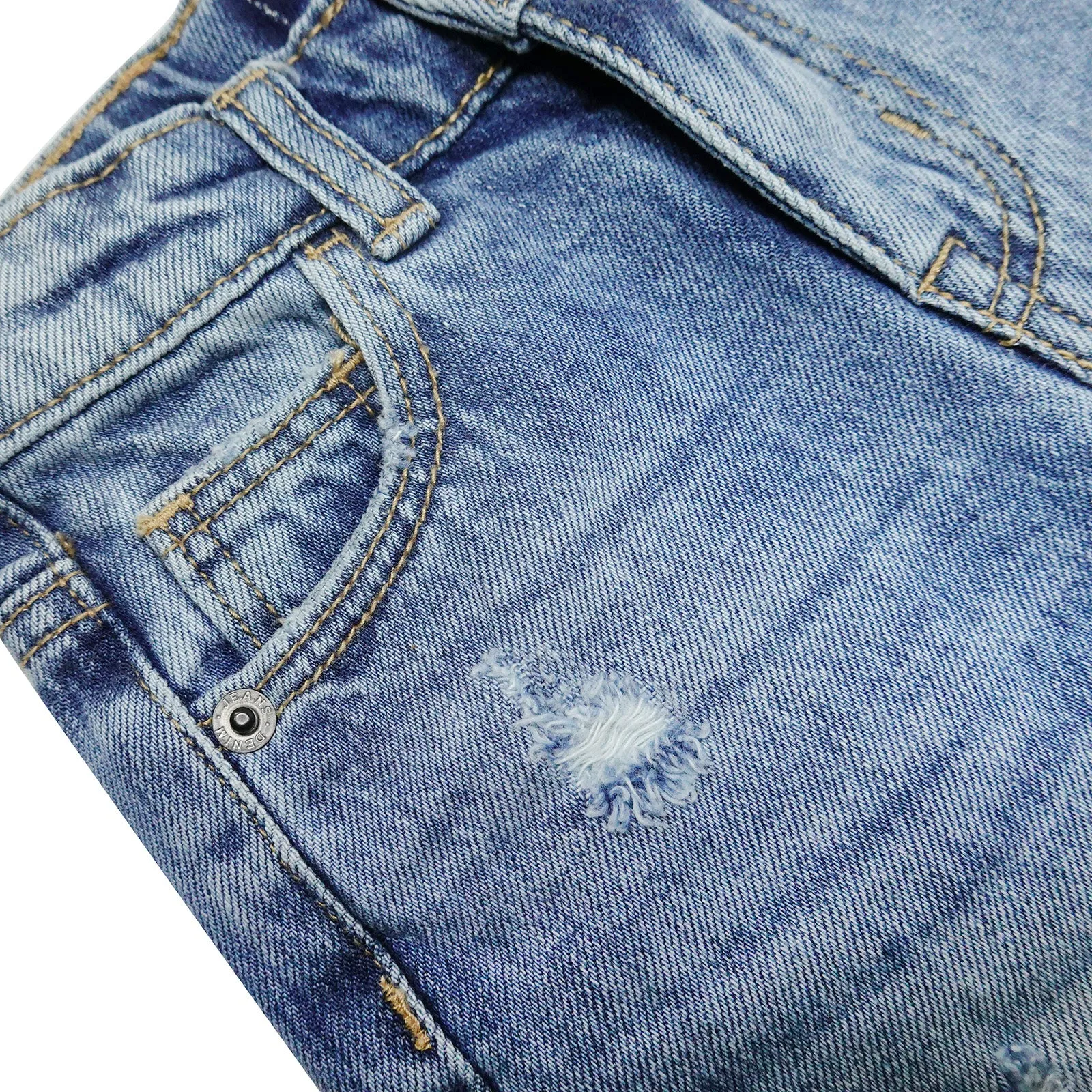 Baby Little Girls Boys Jeans Shorts,Ripped Stretchy Simple Design Cute Summer Denim Pants