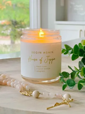 Begin Again Candle - Fresh Linen   Coastal Breeze   Seagrass