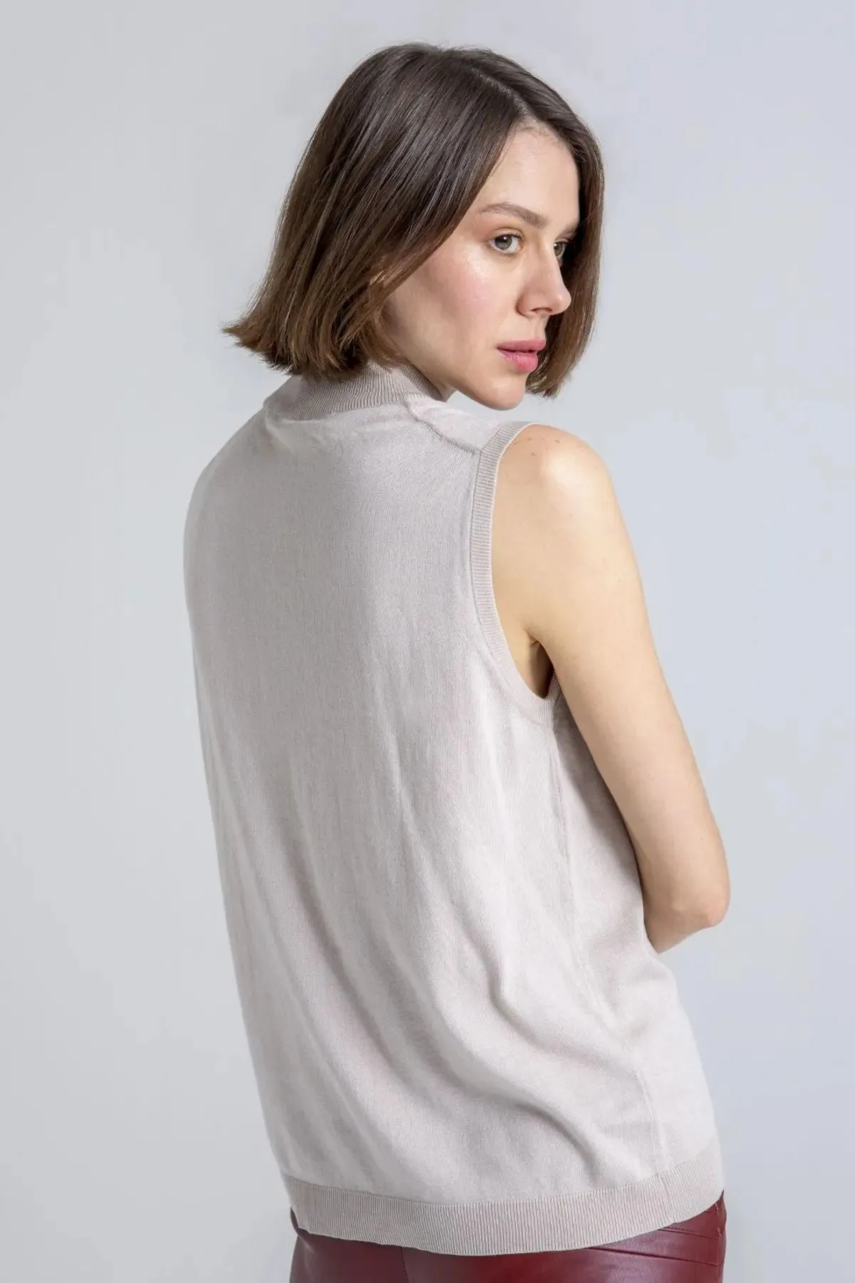 Beige Modal and Cotton Edelina Women's Knitwear