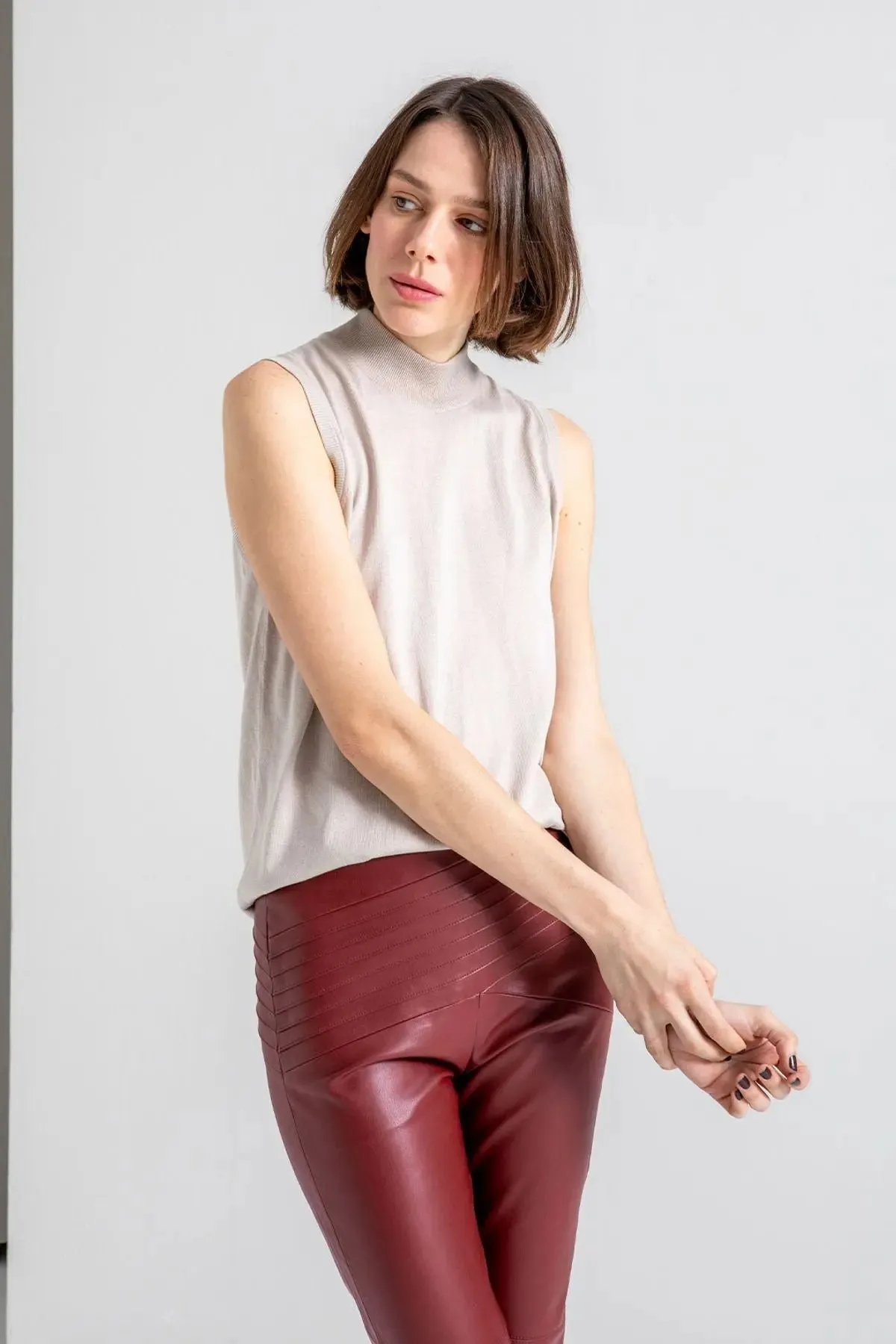 Beige Modal and Cotton Edelina Women's Knitwear
