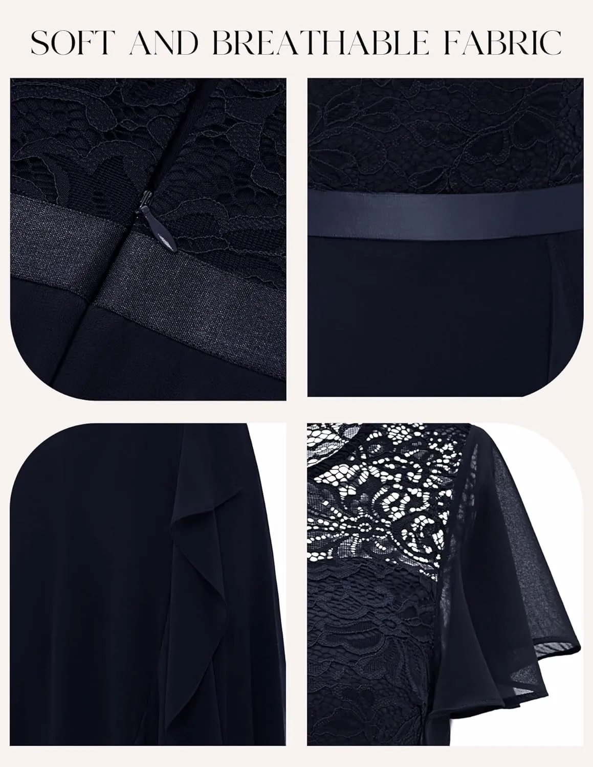 BeryLove Formal Dresses for Women 2025 Wedding Guest with Slit Cocktail Elegant Lace Long Prom Dress