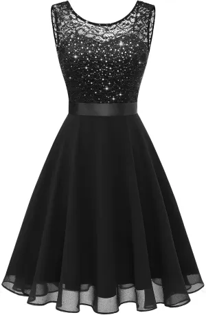 BeryLove Women Short Prom Dress Lace Wedding Guest Cocktail Party Bridesmaid Formal Dresses
