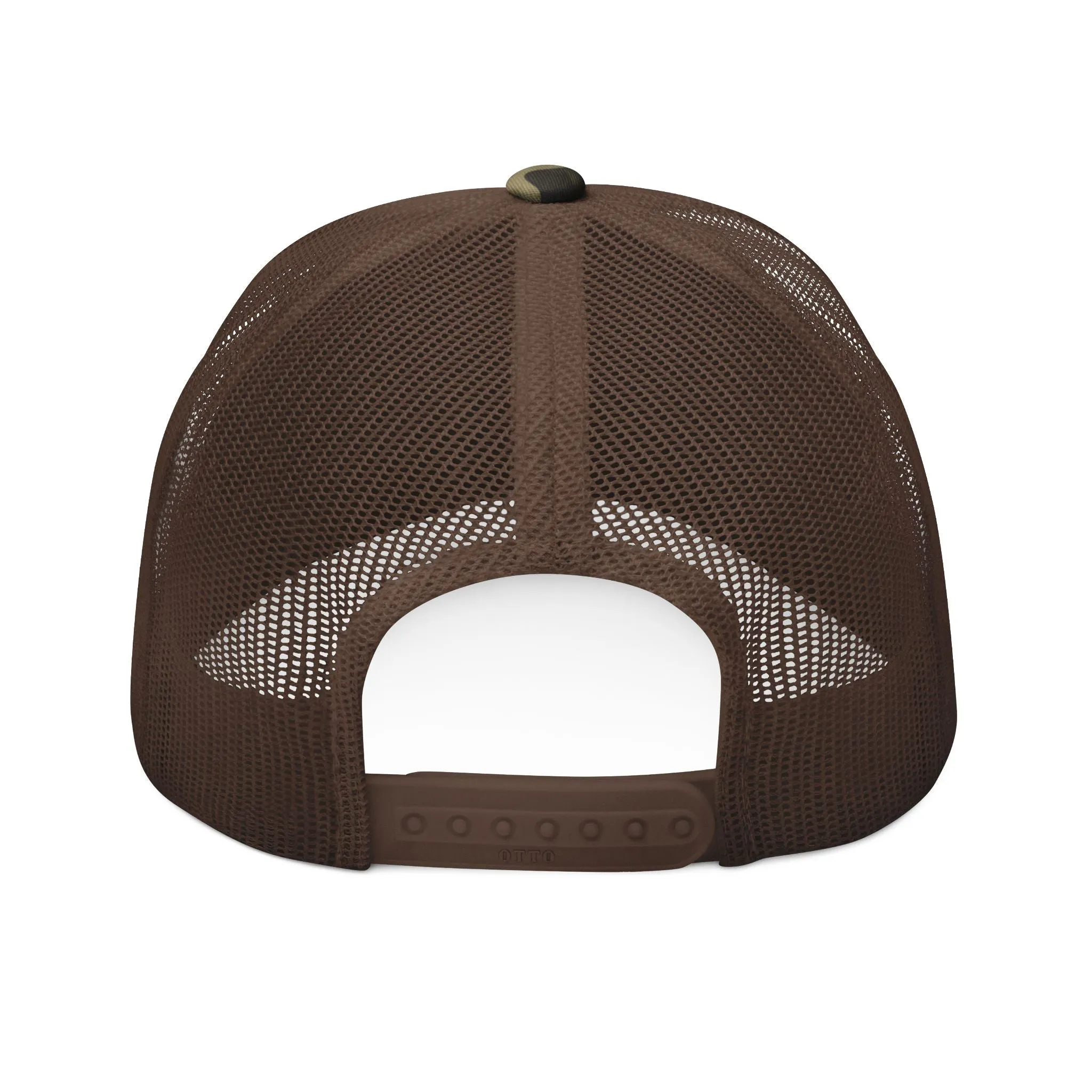 BILLY Camouflage Trucker Hat (White Horizontal Logo - Embroidery) — AVAILABLE IN 3 COLORS