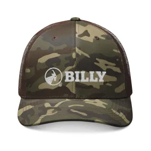 BILLY Camouflage Trucker Hat (White Horizontal Logo - Embroidery) — AVAILABLE IN 3 COLORS
