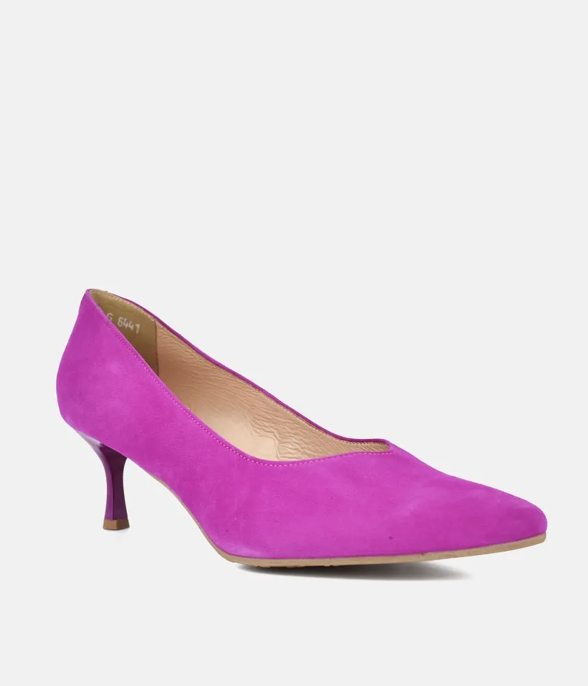 Bioeco Fuchsia Pink Suede Stiletto Heels