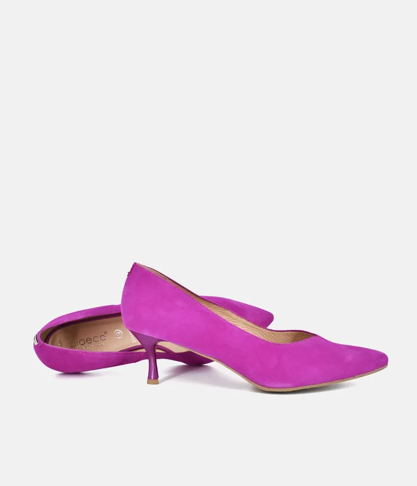 Bioeco Fuchsia Pink Suede Stiletto Heels