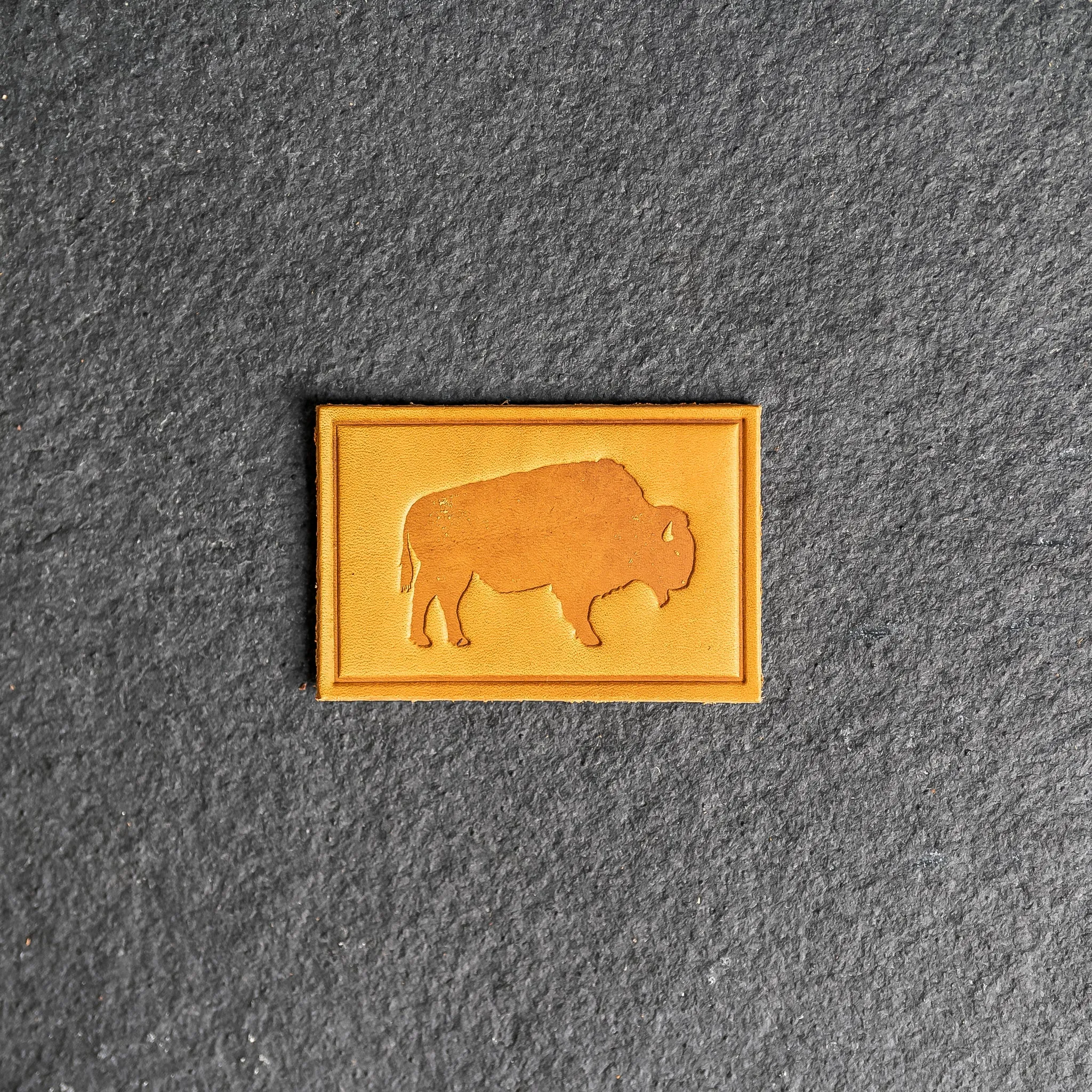 Bison Leather Patches with optional Velcro added