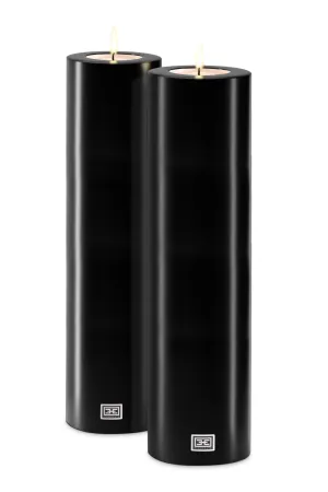 Black Artificial Candle Set (2) XXL | Eichholtz