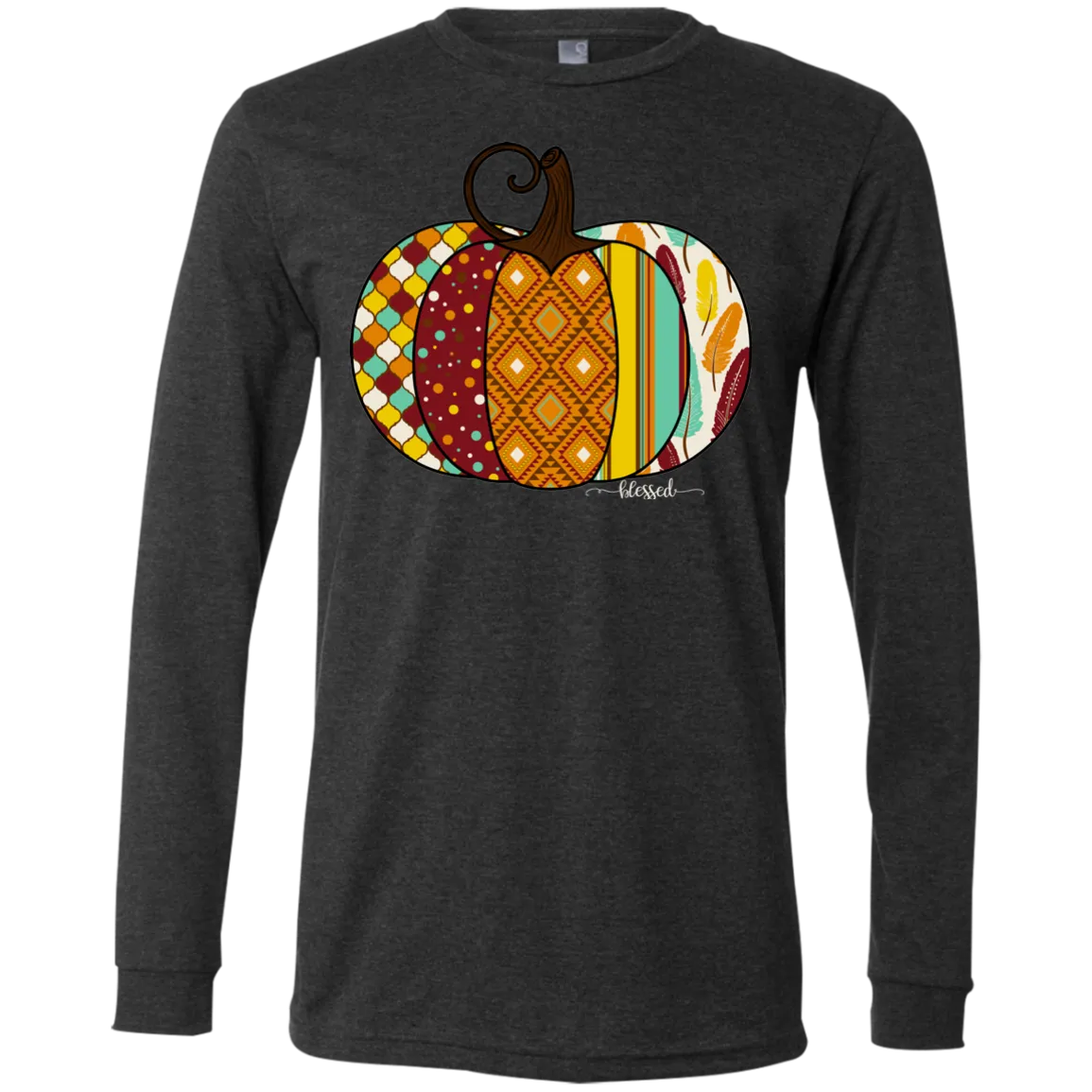 Blessed Pumpkin Long Sleeve Tee – Perfect Fall Christian Shirt