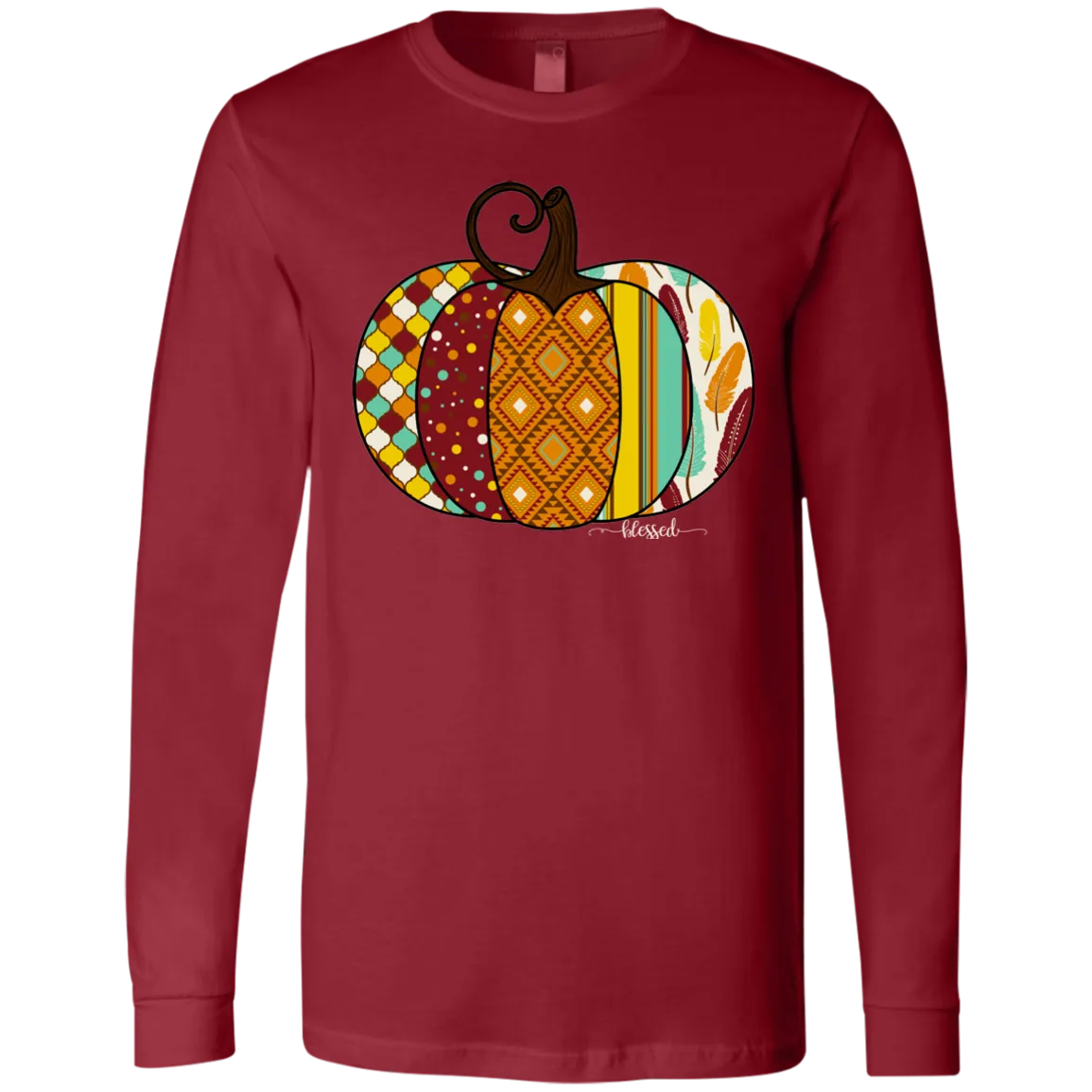 Blessed Pumpkin Long Sleeve Tee – Perfect Fall Christian Shirt