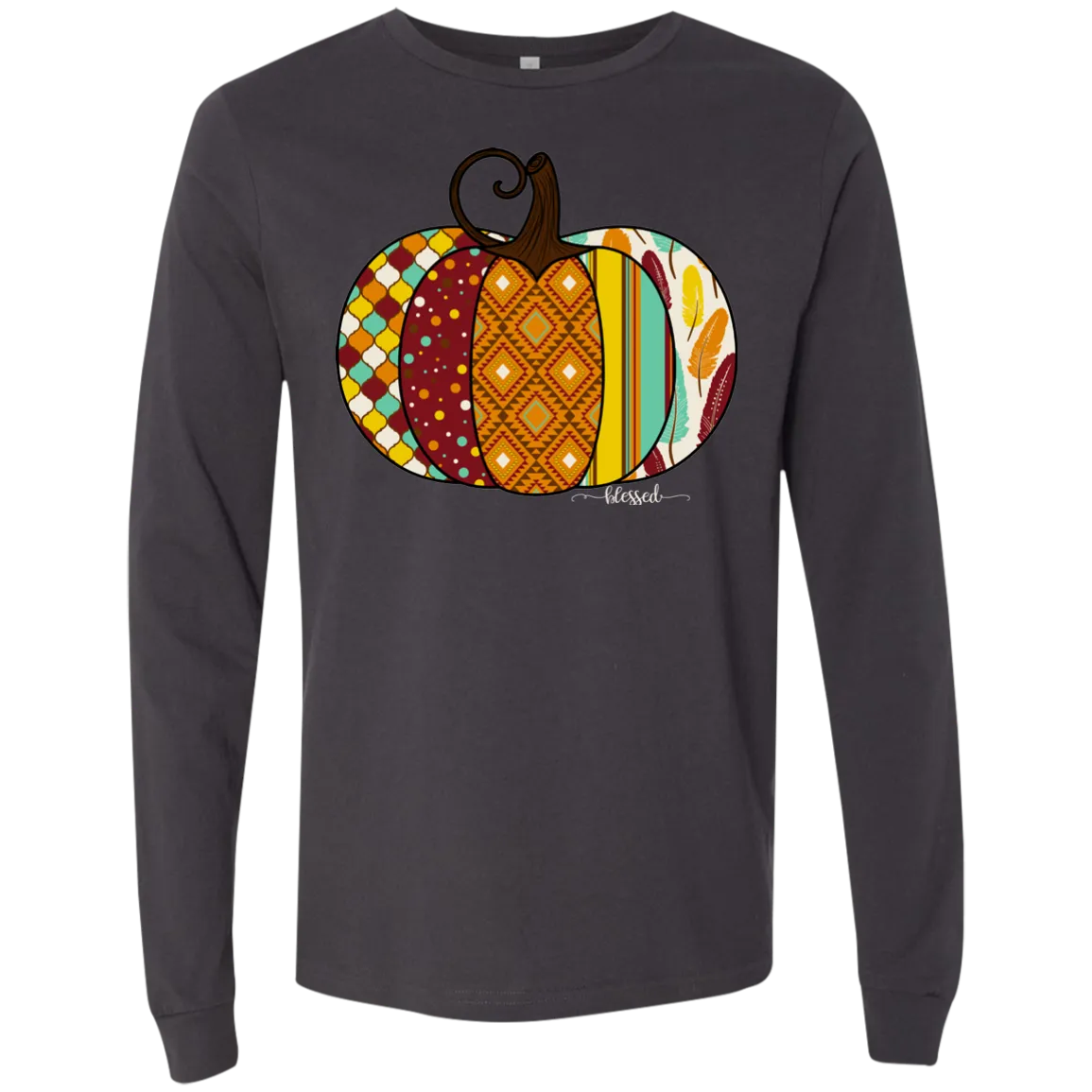 Blessed Pumpkin Long Sleeve Tee – Perfect Fall Christian Shirt