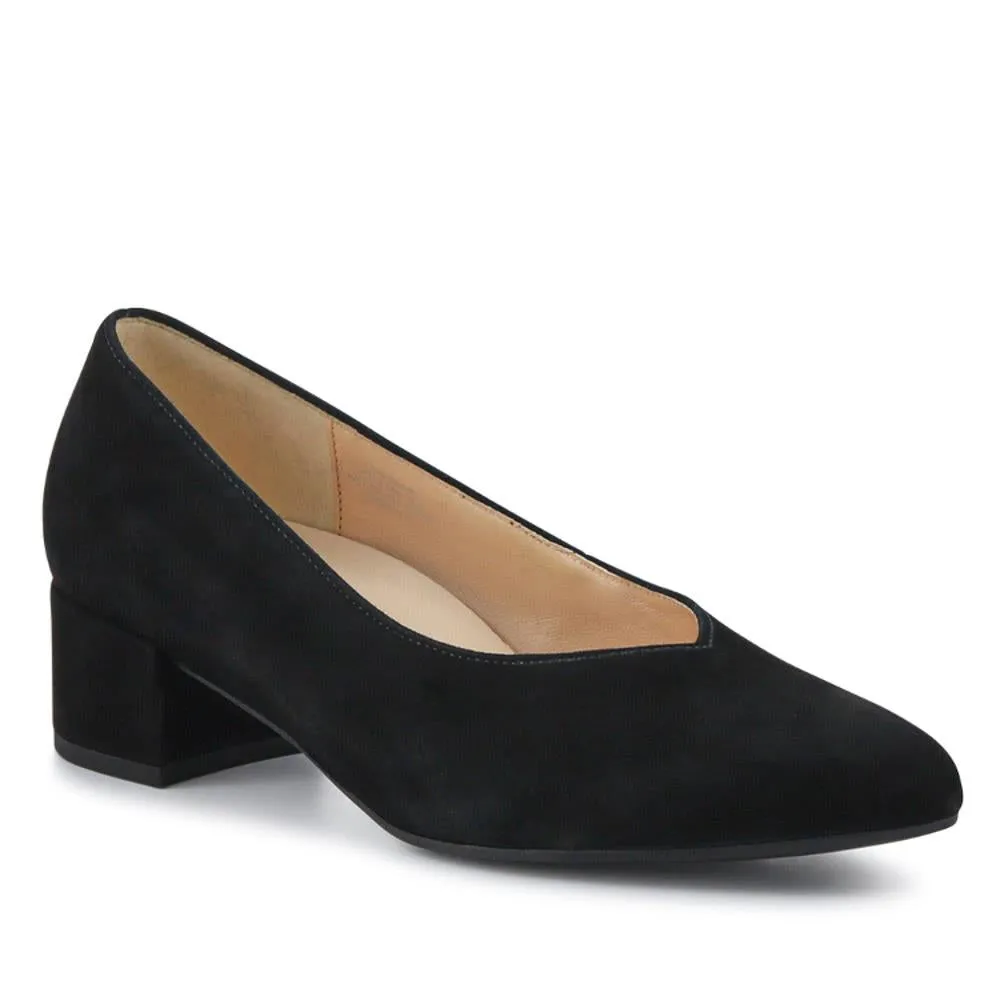 Block-Heeled Smart Leather Court Shoes - GAB41512 / 327 007