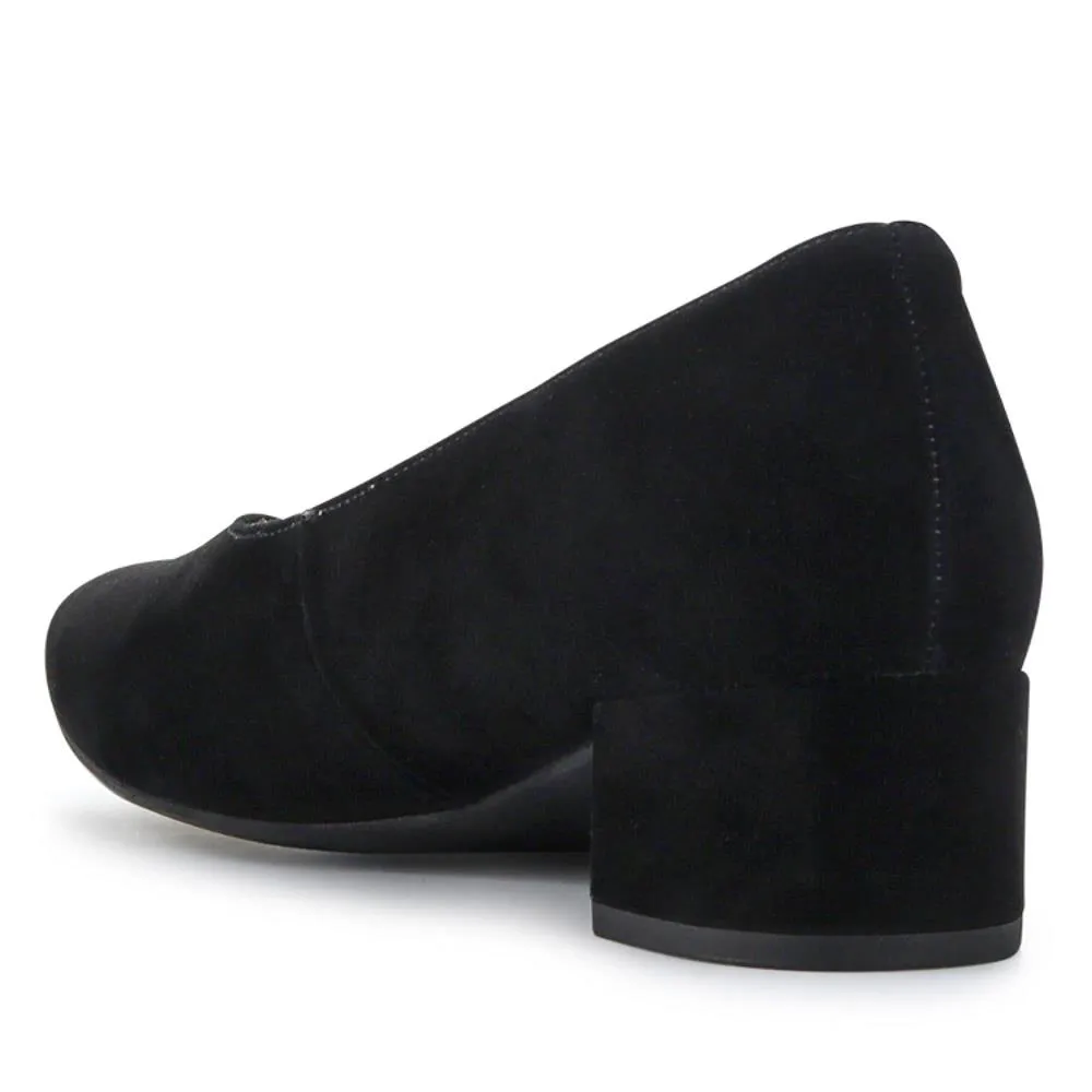 Block-Heeled Smart Leather Court Shoes - GAB41512 / 327 007