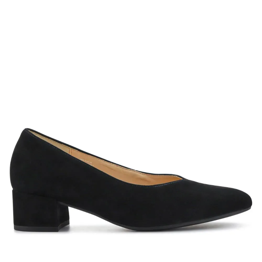 Block-Heeled Smart Leather Court Shoes - GAB41512 / 327 007