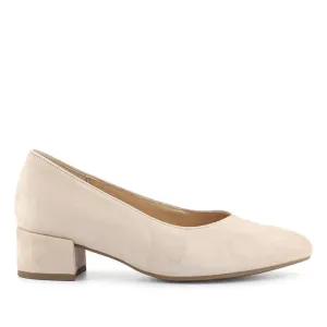 Block-Heeled Smart Leather Court Shoes - GAB41512 / 327 007