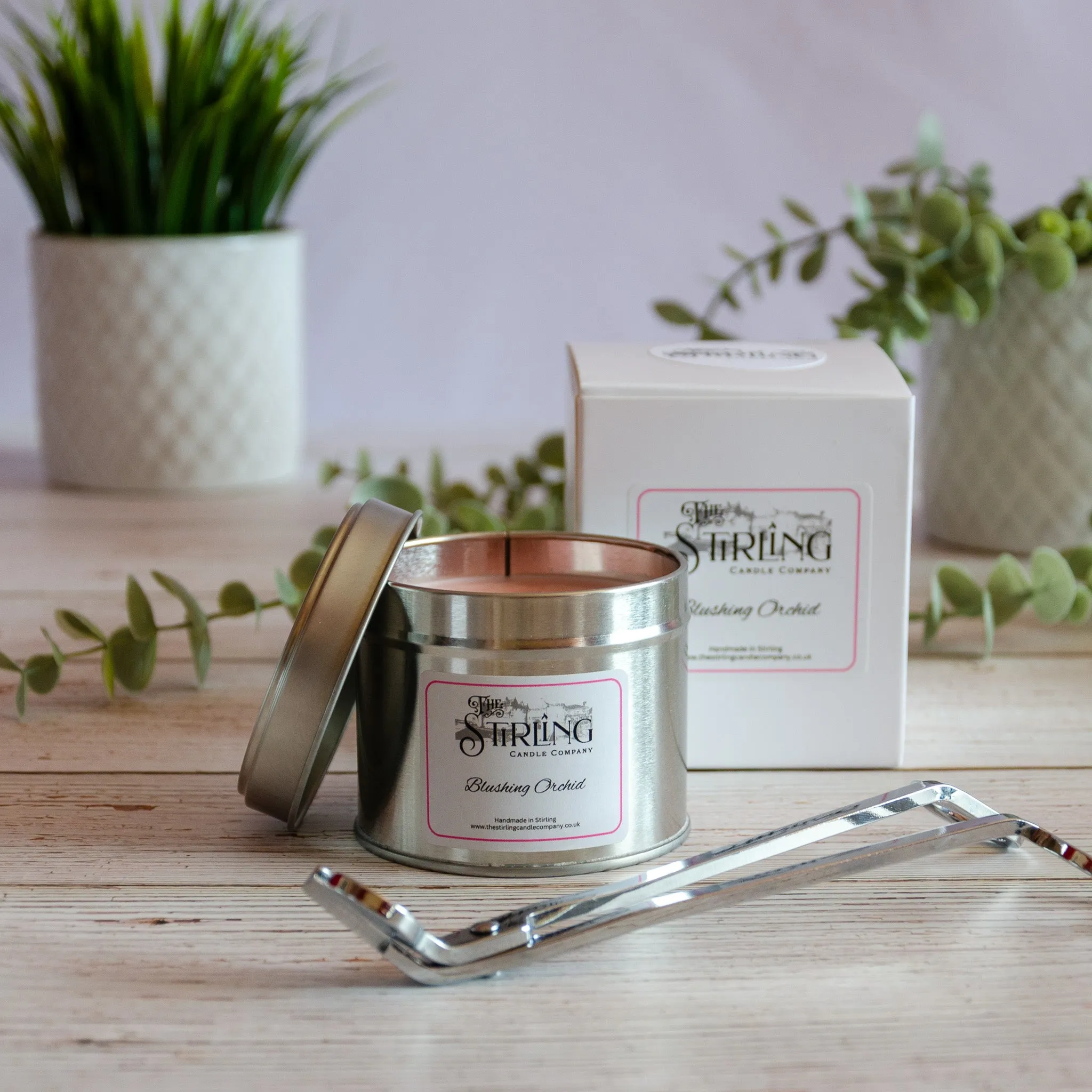 Blushing Orchid - Travel Tin Candle - Wooden Wick