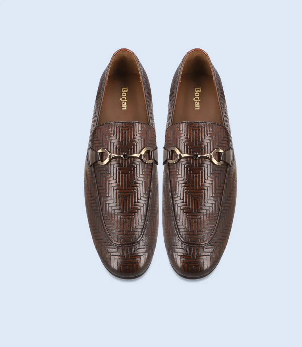 BM6718-BROWN-Men Slip on