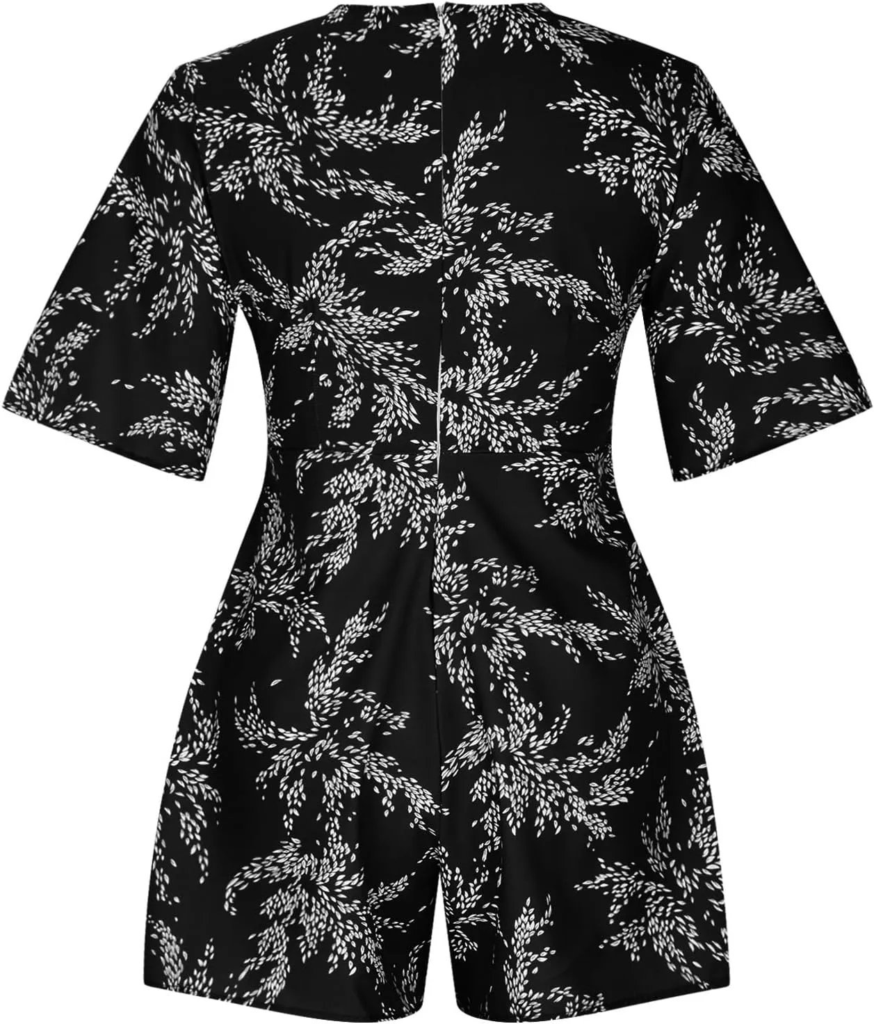 Boho Vacation Dresses for Women Summer 2024 Cocktail Casual Short Sleeve Wrap V Neck Tie Waisted Ruffle Layered Mini Dresses