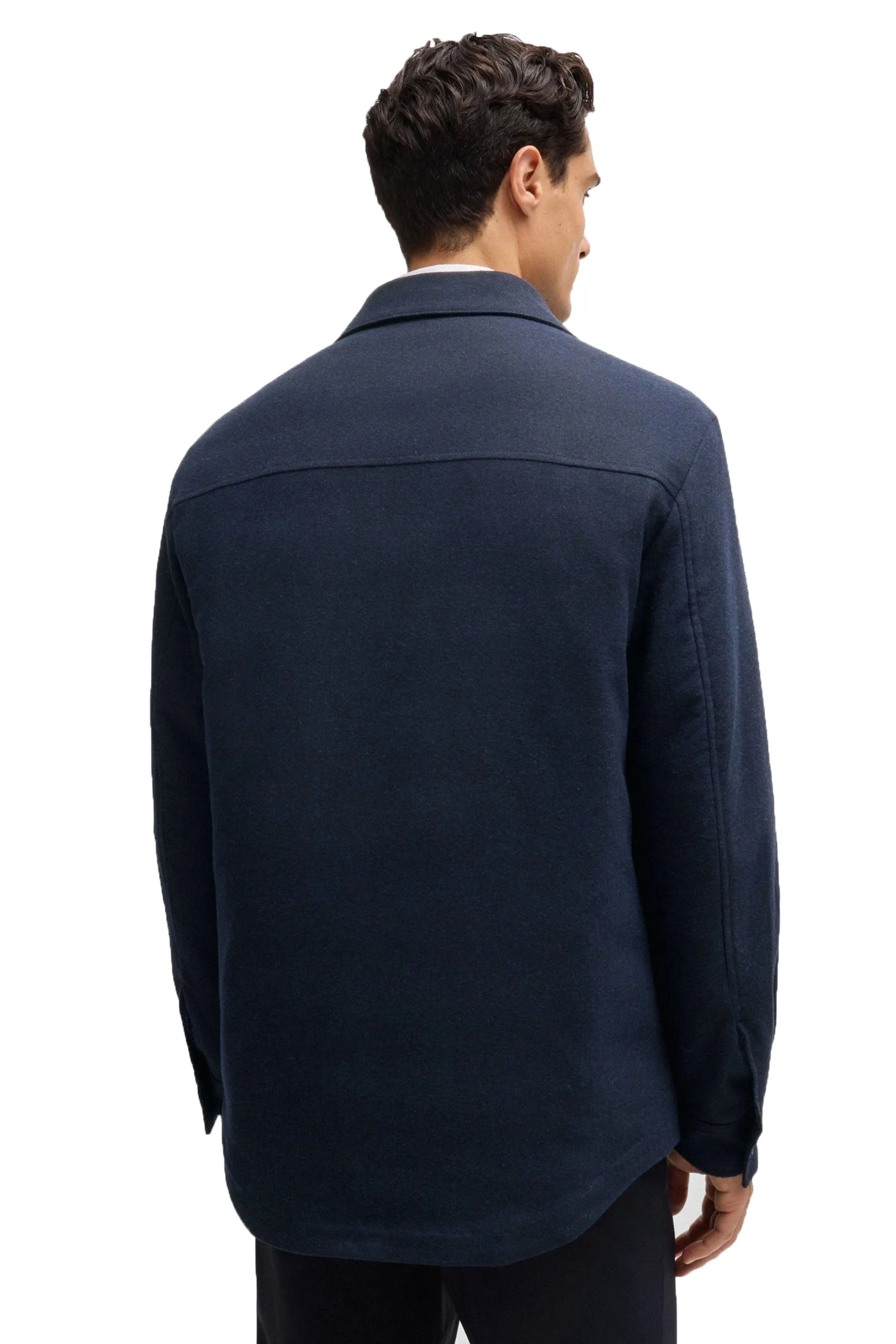 Boss P-Carper-Os-Inpad244 Padded Overshirt Dark Blue