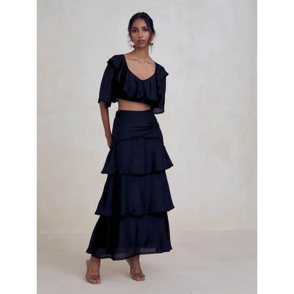 Bouji Tiered Skirt Black