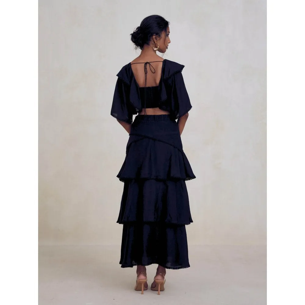 Bouji Tiered Skirt Black
