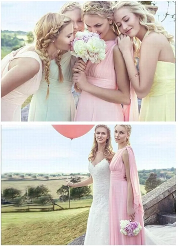 Bridesmaid Dresses Long Prom Dresses Multiple Wearing Methods Bridesmaid Gowns