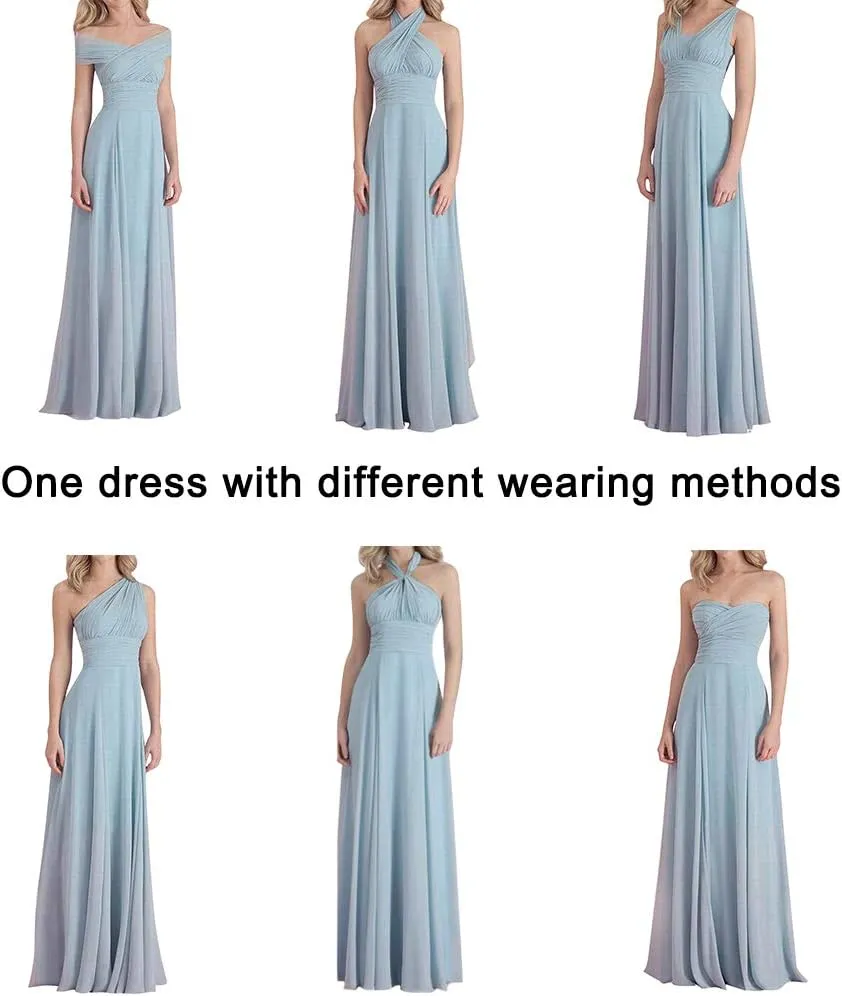 Bridesmaid Dresses Long Prom Dresses Multiple Wearing Methods Bridesmaid Gowns