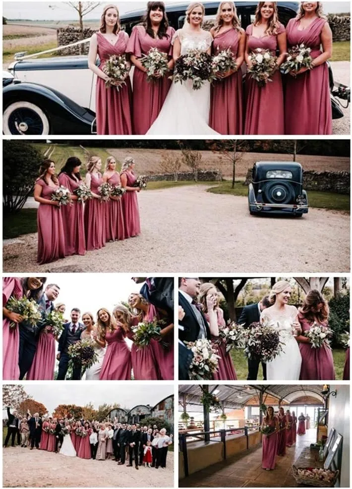 Bridesmaid Dresses Long Prom Dresses Multiple Wearing Methods Bridesmaid Gowns