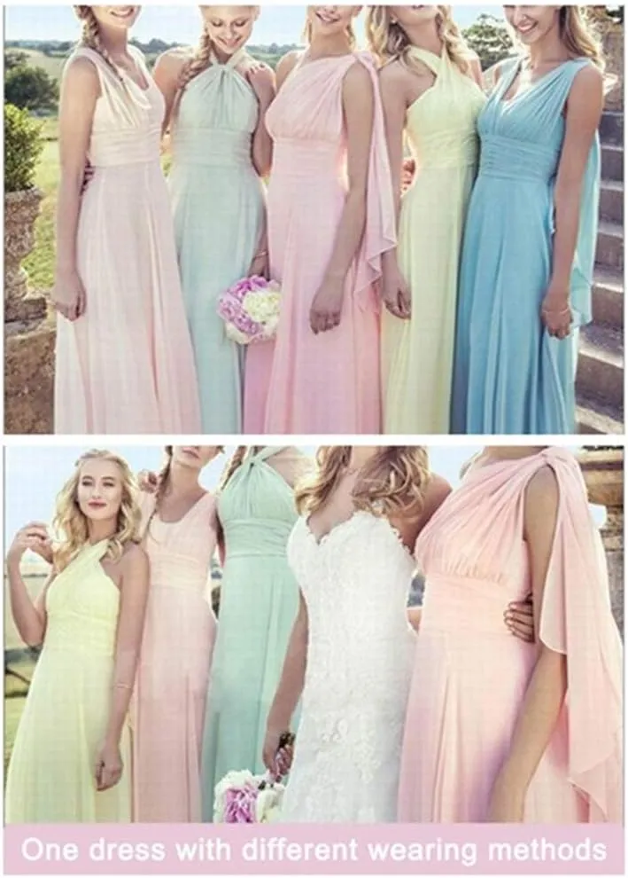 Bridesmaid Dresses Long Prom Dresses Multiple Wearing Methods Bridesmaid Gowns