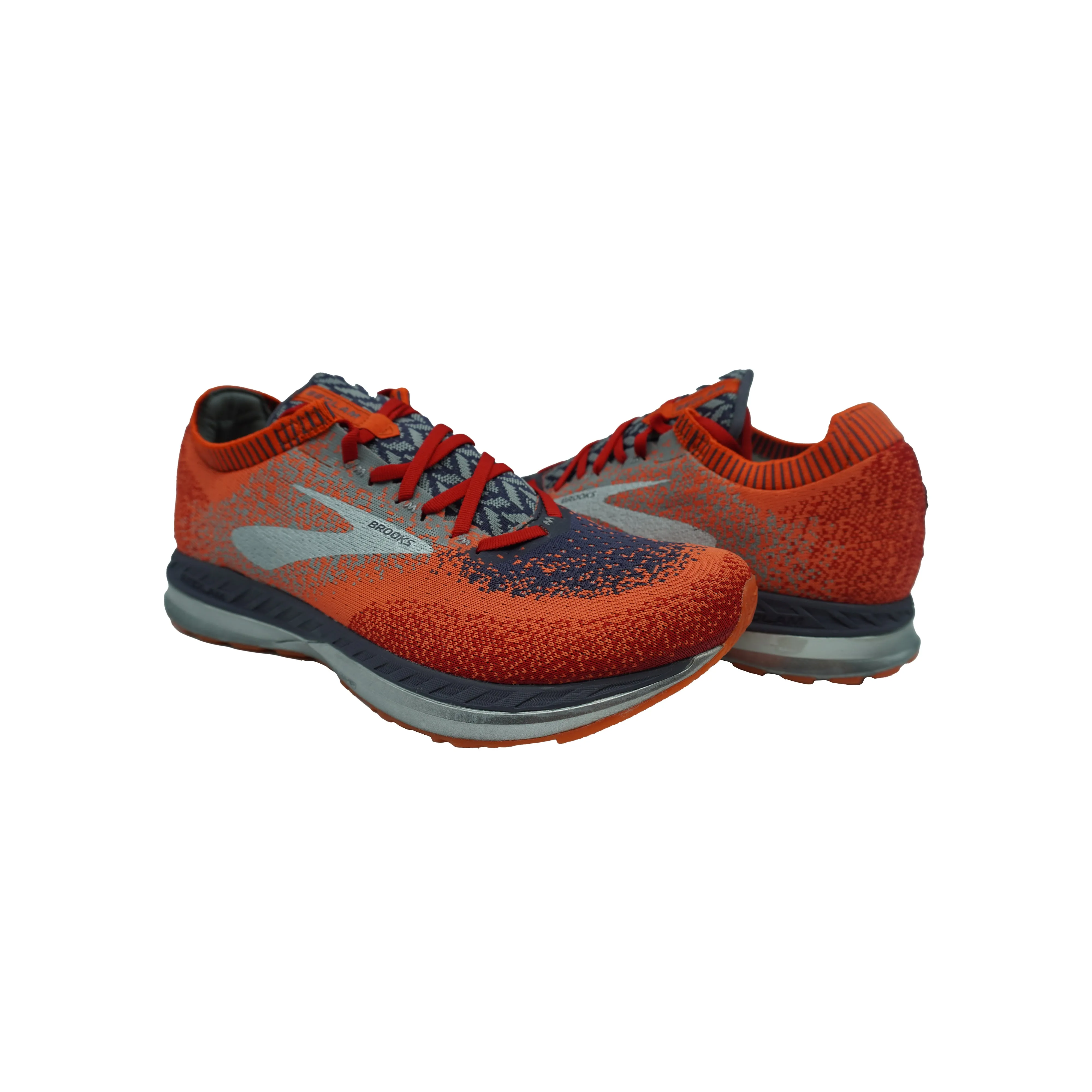 Brooks Men's Bedlam Running Athletic Shoes Orange Red Blue Size 10