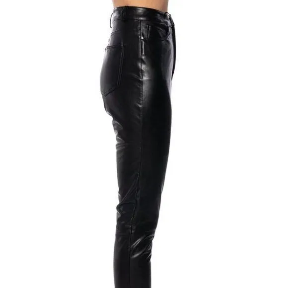 Callie Lives Xena Slick Like Butter Vegan Leather High-waisted Black Pants Small