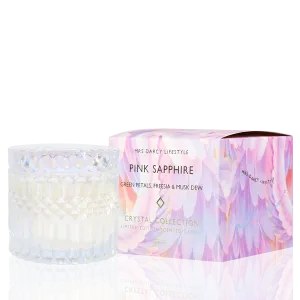 Candle Pink Sapphire | Green Petals, Freesia   Dusk Dew