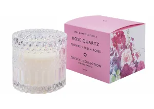 Candle Rose Quartz | Peonies   Fresh Roses