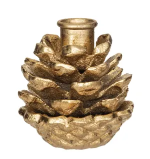 Cast Iron Pinecone Shaped Taper Holder