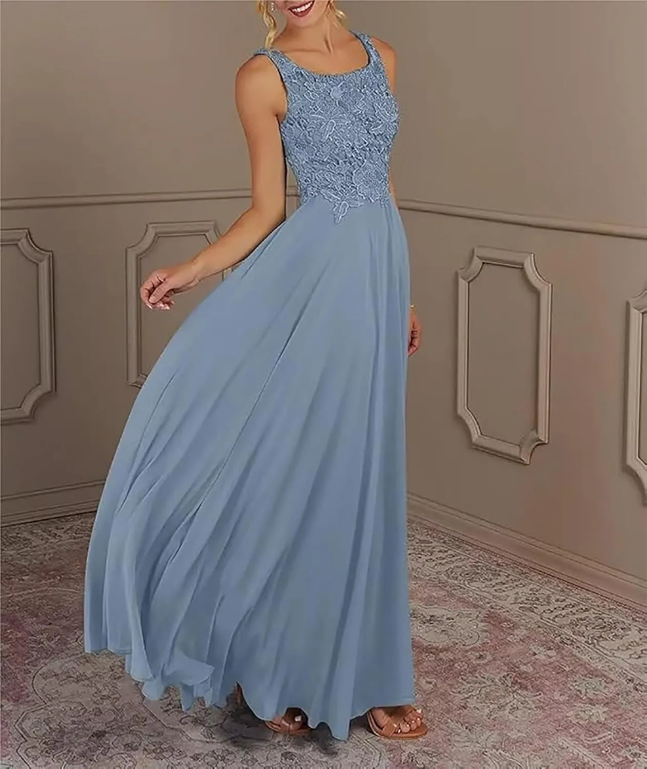 Chiffon Mother of The Bride Dresses with Jacket 2 Piece Wedding Party Dress Long Formal Gowns DN96
