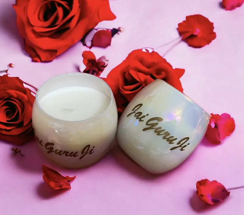 Ck Homez Scented Jar Candle for Home Decoration Aroma Therapy Swastik Candles for Gifting (Pack of 2)