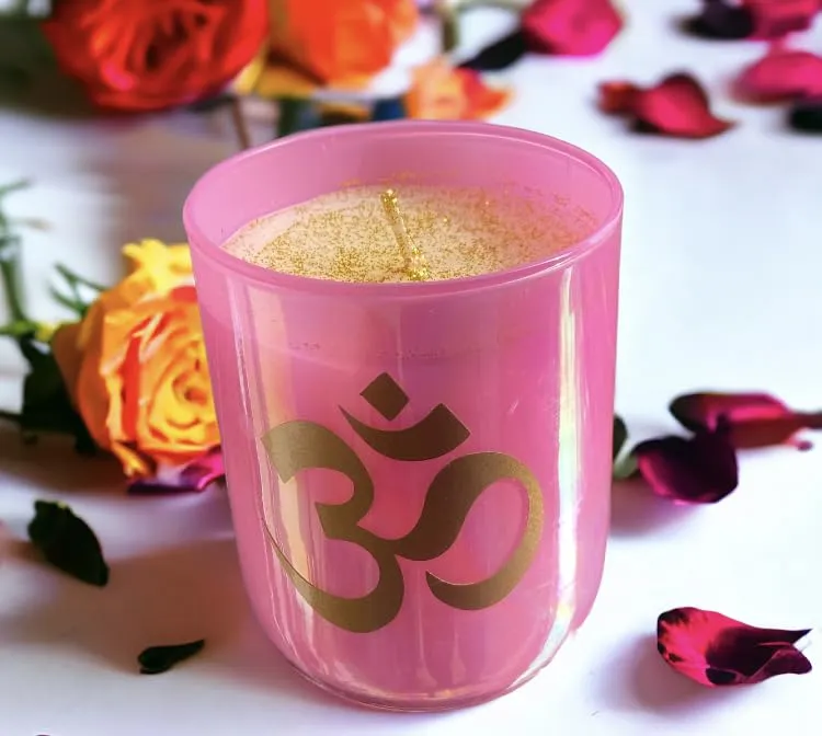 Ck Homez U-Shape Scented Candle Aroma Therapy Merry Christmas Candles for Gifting (Pack of 2, Pink)