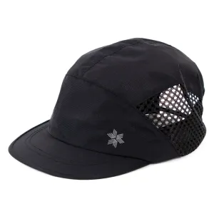 Compact Short Brim Mesh Cap - Black