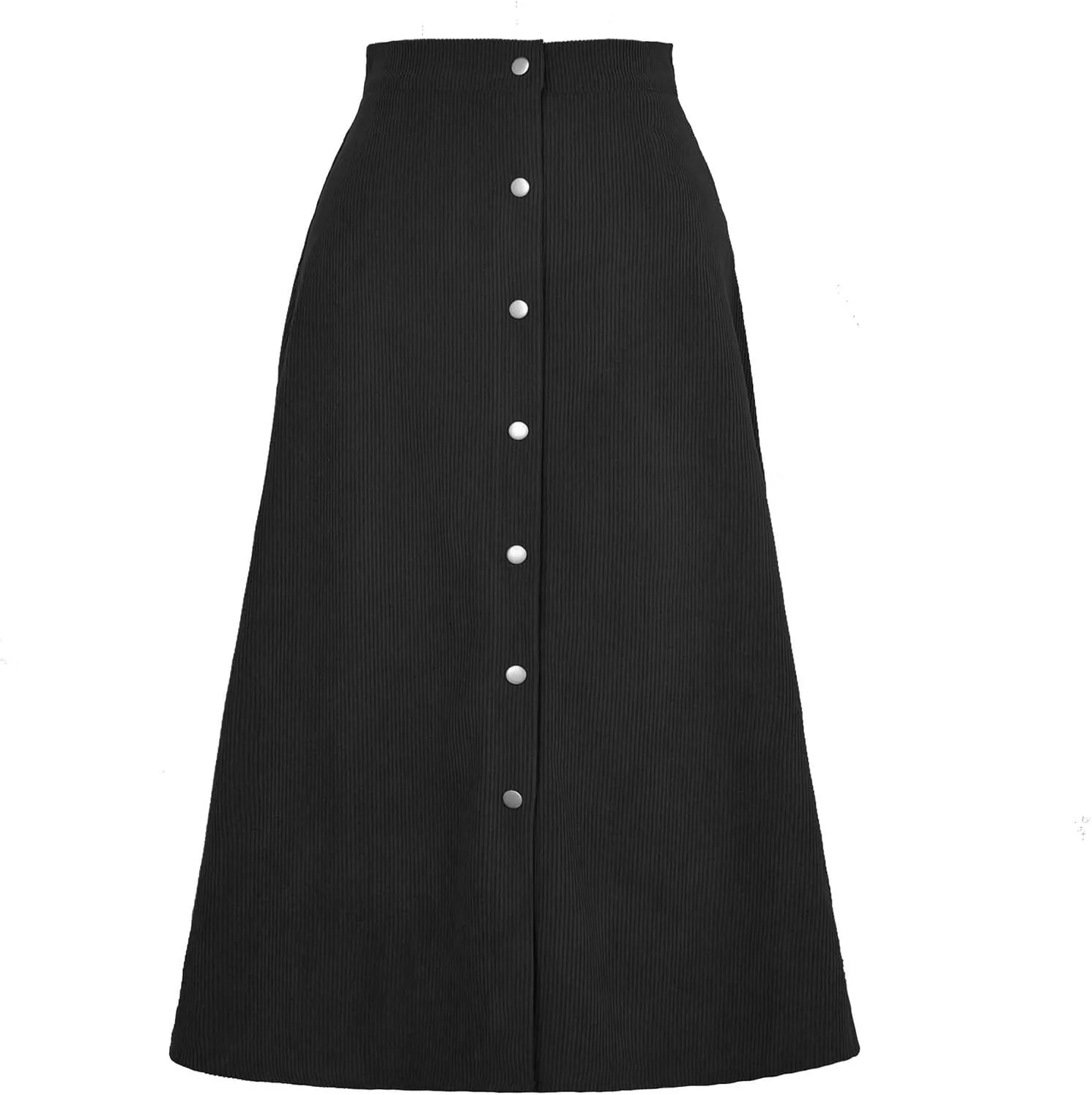 COTECRAM Corduroy Skirt Women Trendy Fall Winter High Waist Button Down A-Line Midi Skirts Dressy Casual Work Office Dresses