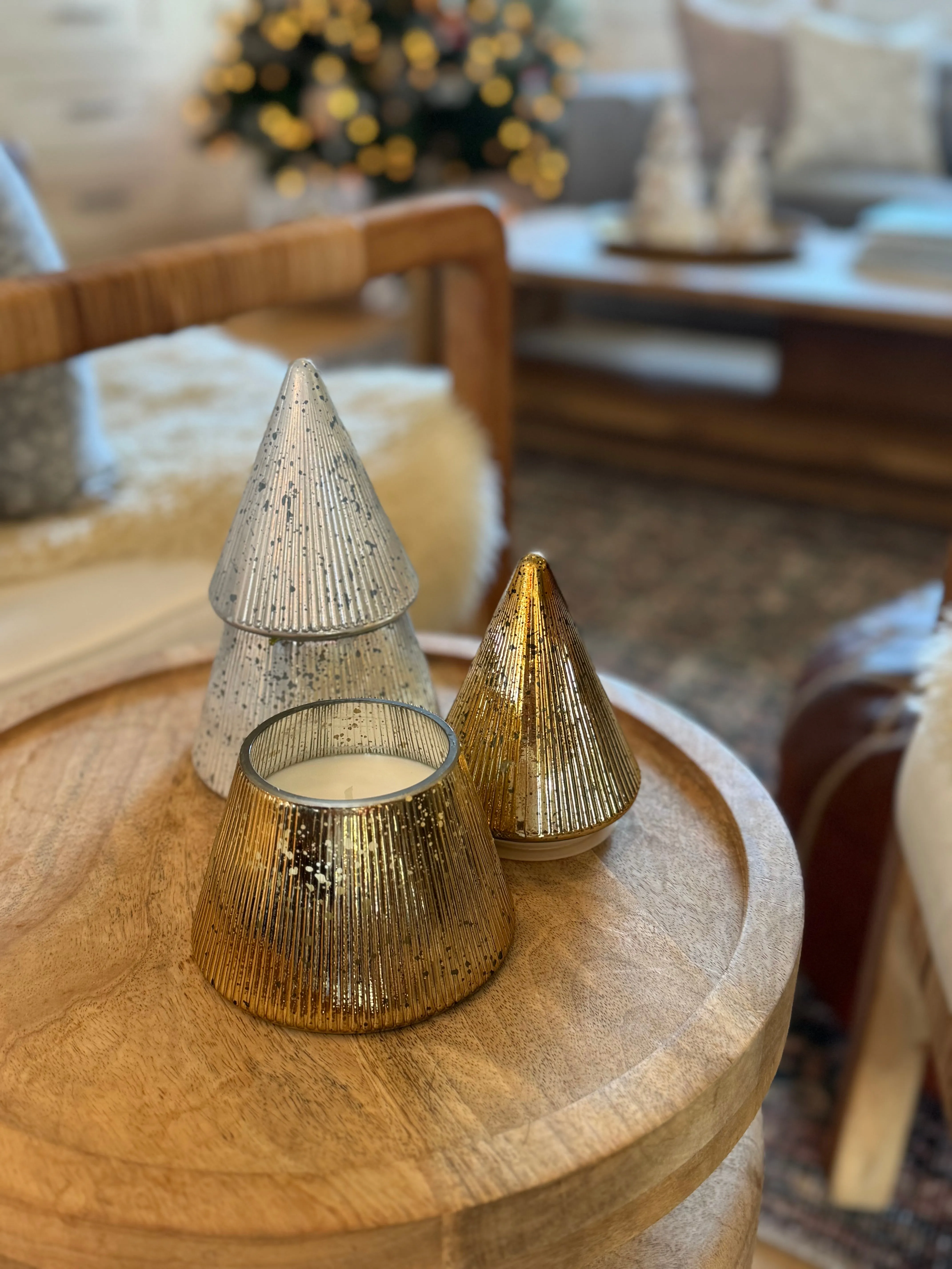 Cypress & Fir Tree Candle Silver